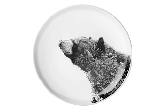 Тарелка десертная Чёрный медведь, 20 см