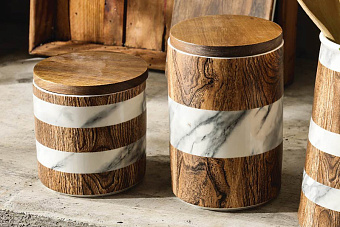 Банка для сыпучих продуктов Wood&Marble, 12х11,5 см, 0,7 л