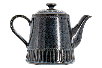 Ваза декоративная, 16,5 см, фарфор P, черно-синяя, в крапинку, Чайник, Black Kitchen