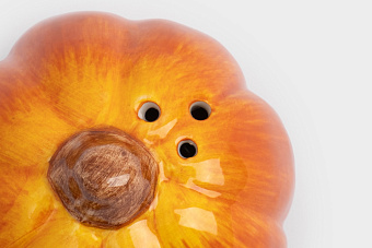 Емкость для соли или перца, 7 см, керамика, оранжевая, Тыква, Bright pumpkin
