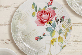 Тарелка закусочная Розы Парижа, 21 см