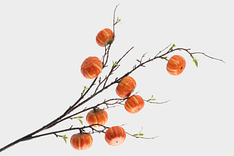Ветка декоративная, 94 см, полиэстер/пластик, Тыквы, Bright pumpkin