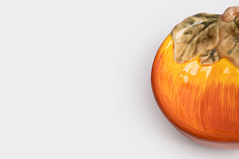 Пиала, 14х5 см, керамика, оранжево-зеленая, Тыква, Bright pumpkin