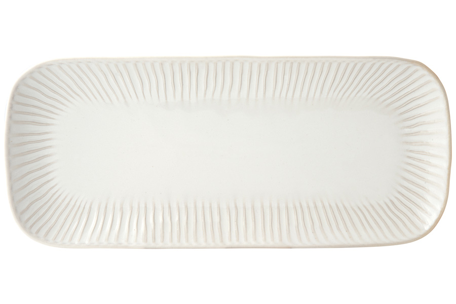 Блюдо прямоугольное Gallery, белое, 36х16 см