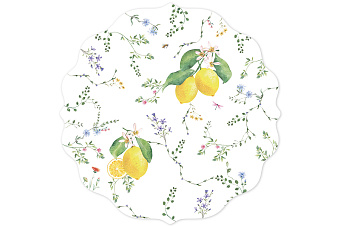 Набор подставок под горячее Цветы и лимоны, 2 шт, 34,5 см